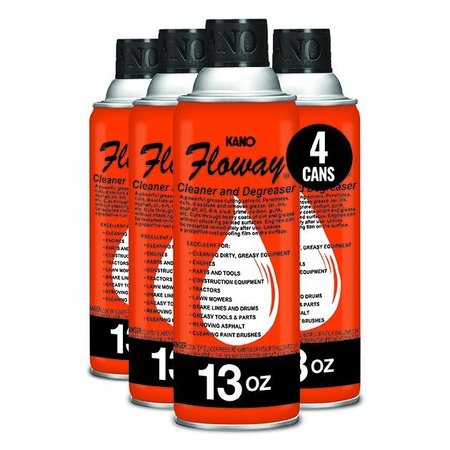 KANO 13 Oz. Floway Aerosol, Degreaser, Industrial Strength, Multipurpose, 4PK AZFL132C4